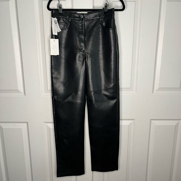 Aritzia Wilfred Vegan Leather Pant NWT Size 6 - Picture 1 of 8